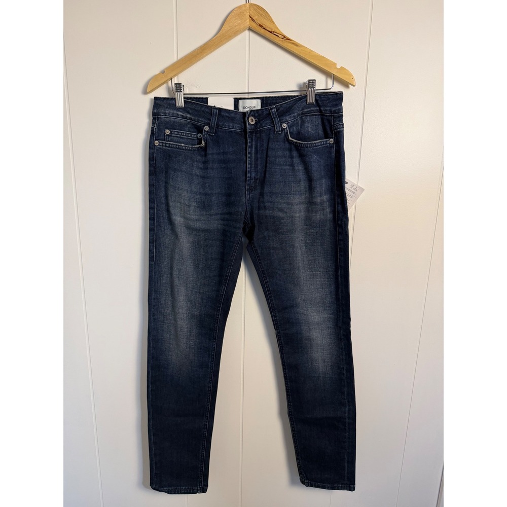 Low Rise Dondup Monroe Jeans 31 Dark Wash Low Waist Skinny Fit Made in Italy NEW